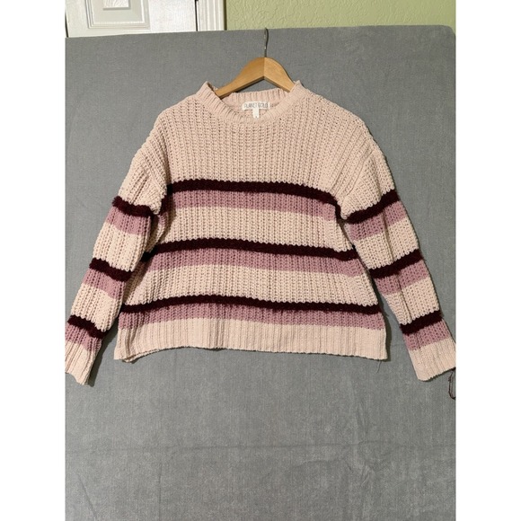 Planet Gold Sweaters - Planet Gold Womens Sweater Size S Pink Neck Long Sleeve Soft Stretch Casual